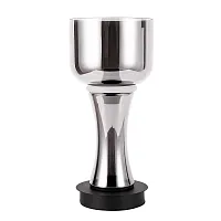 Настольная лампа LED Volturn 1243/06 TL-15 Divinare серая чёрная на 1 лампу, основание чёрное серое стекло металл в стиле современный лофт 