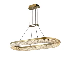 Люстра подвесная LED Карлин 07673-90,36 Kink Light прозрачная на 1 лампа, основание латунь в стиле современный кольца