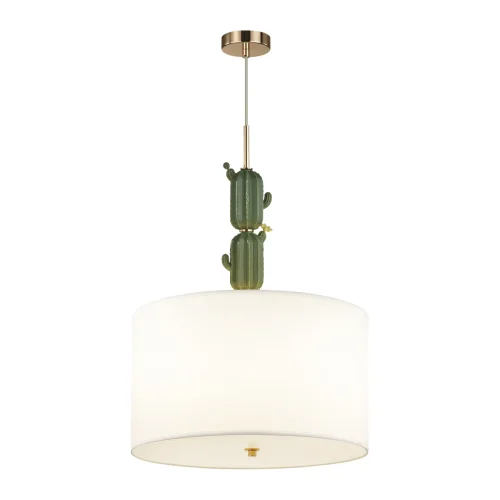 Светильник подвесной Cactus 5425/3 Odeon Light  3 лампы, основание золотое зелёное в стиле современный  фото 3