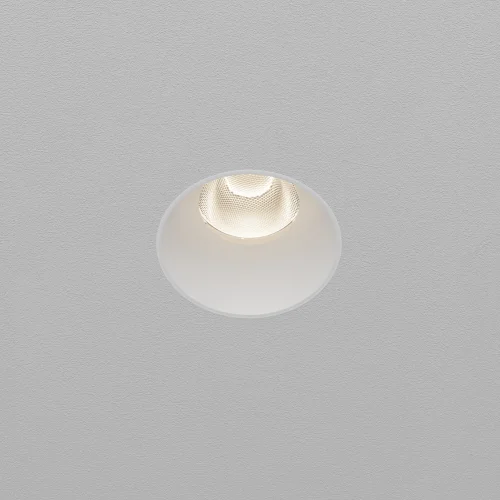 Светильник точечный LED Dip DL124-10W-4K-TRS-W Maytoni белый на 1 лампу, основание белое в стиле современный хай-тек круглый для затирки фото 5