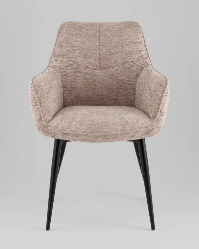 Стул обеденный Lynet, светло-коричневый УТ000039280 Stool Group, коричневый/рогожка, ножки/металл/чёрный, размеры - ***** фото 2