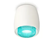 Светильник накладной Techno spot XS1141023 Ambrella light белый голубой 1 лампа, основание белое в стиле современный хай-тек круглый