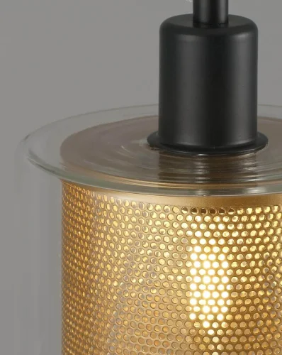 Светильник подвесной Brizzi V2870-1P Moderli золотой 1 лампа, основание чёрное в стиле модерн  фото 4