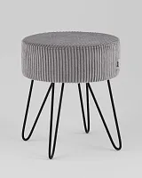 Пуф Спейси велюр рельефный светло-серый УТ000040018 Stool Group на 1 , основание в стиле современный 