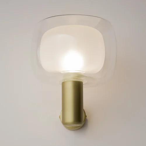 Бра Vision MOD411WL-01G Maytoni прозрачный на 1 лампу, основание золотое в стиле современный фото 7 Бра Vision MOD411WL-01G Maytoni прозрачный на 1 лампу, основание золотое в стиле современный фото 7