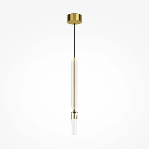 Светильник подвесной LED MOD469PL-L3BS3K Peg Maytoni прозрачный на 1 лампу, основание латунь в стиле современный минимализм фото 4