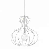 Светильник подвесной AMPOLLA-1 SP1 BIANCO Ideal Lux белый на 1 лампу, основание белое в стиле современный 