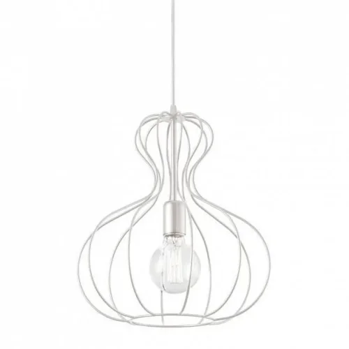 Светильник подвесной AMPOLLA-1 SP1 BIANCO Ideal Lux белый на 1 лампу, основание белое в стиле современный 