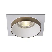 Светильник точечный CLT 044C1 WH-WH-GO Crystal Lux белый на 1 лампу, основание белое в стиле современный квадратный