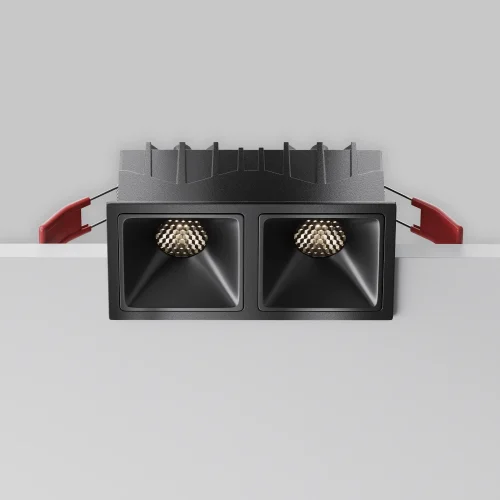 Светильник точечный LED Alfa LED DL043-02-10W4K-SQ-B-1 Maytoni чёрный на 1 лампу, основание чёрное в стиле современный хай-тек прямоугольный фото 2