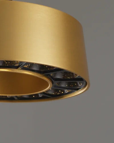 Светильник подвесной LED Luma V10857-PL Moderli золотой 1 лампа, основание чёрное в стиле современный  фото 4