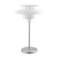 Настольная лампа Brenda 98109 Eglo белая 1 лампа, основание никель металл в стиле хай-тек 