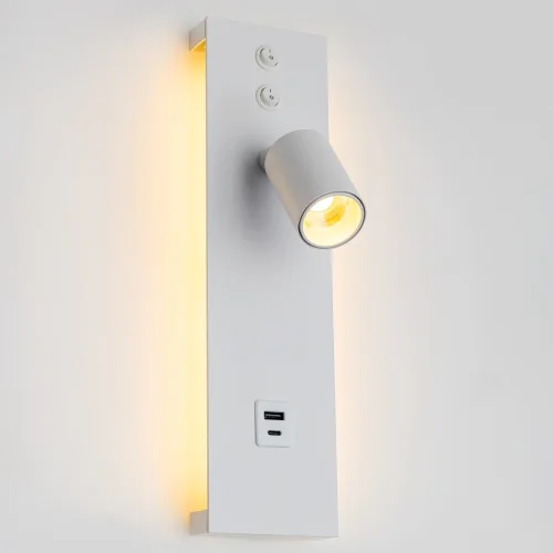 Бра с выключателем LED USB Декарт CL704460 Citilux белый на 1 лампу, основание белое в стиле современный хай-тек для чтения usb фото 6