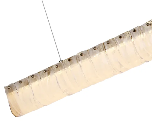 Светильник подвесной LED Гэлли 07599-90L,36 Kink Light прозрачный на 1 лампу, основание латунь в стиле современный линейный фото 2