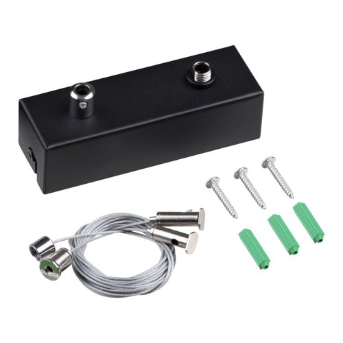 Подвесной комплект с базой для коммутации, длина тросов 2 м Fatto 359615 Novotech на 1 , основание чёрное в стиле  Подвесной комплект с базой для коммутации, длина тросов 2 м Fatto 359615 Novotech на 1 , основание чёрное в стиле