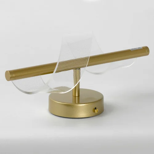 Бра LED Bradford LSP-7189 Lussole прозрачный на 1 лампа, основание матовое золото в стиле современный  фото 3