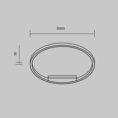 Светильник потолочный LED Rim MOD058CL-L50BSK Maytoni латунь на 1 лампу, основание латунь в стиле современный хай-тек минимализм кольца фото 5