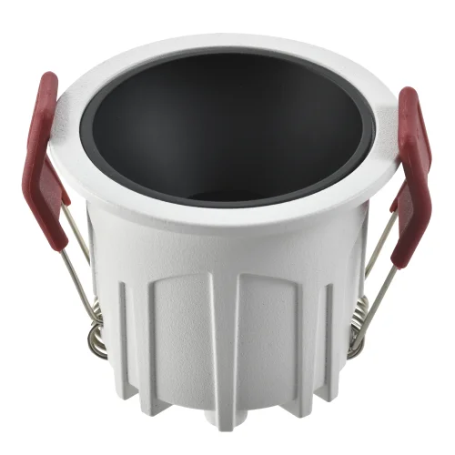 Светильник точечный LED ST757.448.10R ST-Luce чёрный на 1 лампу, основание белое в стиле современный круглый