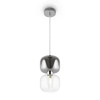 Светильник подвесной Lumen FR5215PL-01CH Freya прозрачный на 1 лампу, основание хром в стиле современный 