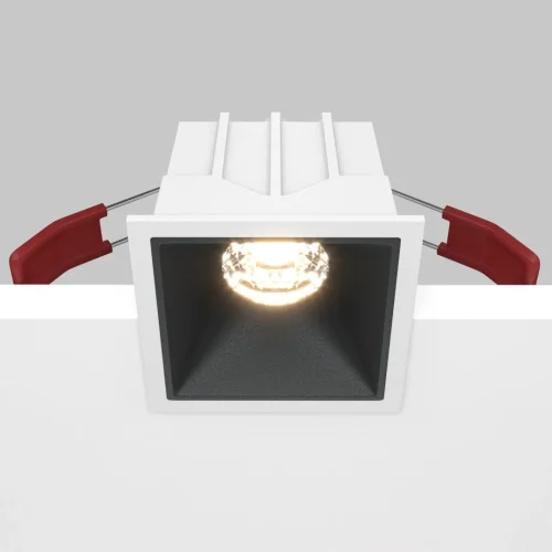 Светильник точечный Alfa LED DL043-01-10W3K-D-SQ-WB Maytoni белый чёрный 1 лампа, основание белое чёрное в стиле современный  фото 5