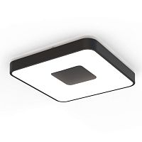 Светильник потолочный LED с пультом Coin 7920 Mantra чёрный белый 1 лампа, основание чёрное в стиле современный хай-тек квадраты