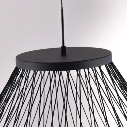 Светильник подвесной LED Fibra 4633-6P Favourite чёрный на 6 ламп, основание чёрное в стиле современный фото 2
