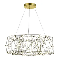 Светильник подвесной LED Gravetta SL6602.203.48 ST-Luce прозрачный на 1 лампу, основание золотое в стиле хай-тек 