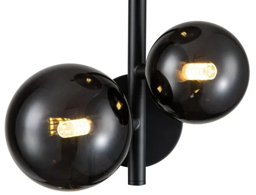Бра Molecola V000198 Indigo чёрный на 3 лампы, основание чёрное в стиле хай-тек  фото 4