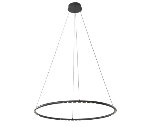 Светильник подвесной LED с пультом Магни 08557-80,19 Kink Light чёрный на 1 лампу, основание чёрное в стиле минимализм хай-тек современный кольца с пультом