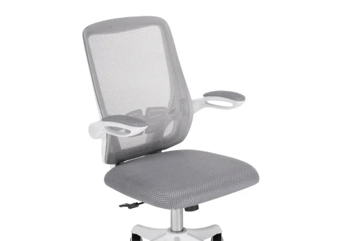 Компьютерное кресло Salem gray / white 15610 Woodville, серый/сетка, ножки/пластик/белый, размеры - *1070***600*650 фото 6