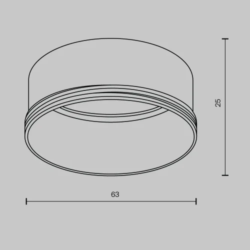 Декоративное кольцо для Focus Led 20Вт Single phase track system Unity RingL-20-W Maytoni белый для шинопроводов серии Single phase track system Unity фото 3
