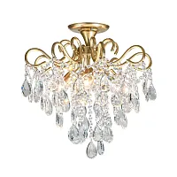 Люстра потолочная Ophelia 643/4P Escada прозрачная на 4 лампы, основание золотое в стиле классика 