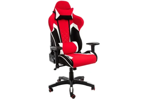 Кресло игровое Prime черное / красное 1859 Woodville, красный/ткань, ножки/металл/чёрный, размеры - *1310***700*700