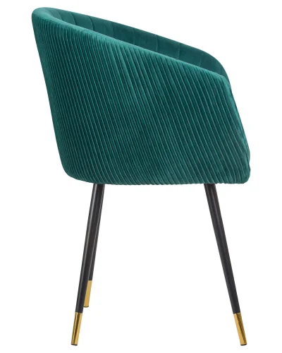 Стул обеденный 7305-LM MARY, цвет сиденья зеленый (1922-9) Dobrin, зелёный/велюр, ножки/металл/чёрный, размеры - ****510*510 фото 3