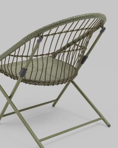 Комплект складной мебели для сада Soley, зелёный УТ000039925 Stool Group на 1 , основание в стиле кантри раскладной фото 8