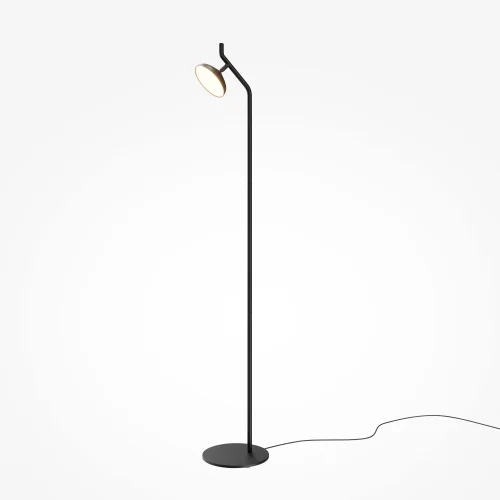 Торшер LED MOD451FL-L8B3K Vita Maytoni чёрный на 1 лампу, основание чёрное в стиле хай-тек современный фото 4