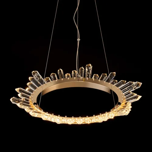Люстра подвесная CRISSY B D40 201122-23 ImperiumLoft прозрачная на 1 лампа, основание золотое в стиле современный  фото 10