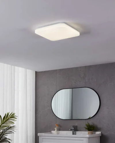 Светильник потолочный LED Frania-S 900364 Eglo белый 1 лампа, основание белое в стиле современный квадраты фото 2