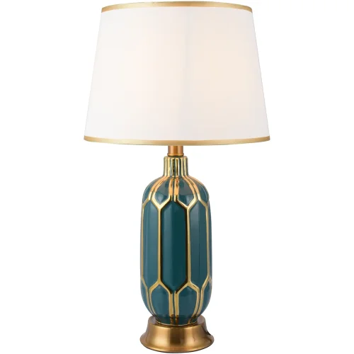 Настольная лампа Gwendoline TL0291-T Toplight белая 1 лампа, основание синее золотое металл керамика в стиле классический 