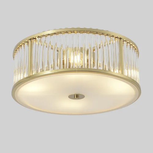 Светильник потолочный AVENUE PL4 BRASS Crystal Lux прозрачный на 4 лампы, основание латунь в стиле классический современный фото 5