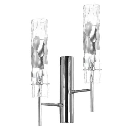 Бра PRIMAVERA AP2 CHROME Crystal Lux прозрачный на 2 лампы, основание хром в стиле современный фото 2
