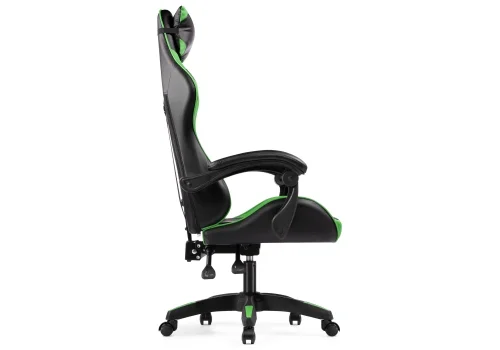 Кресло игровое Rodas black / green 15244 Woodville, зелёный/искусственная кожа, ножки/пластик/чёрный, размеры - *1310***670*600 фото 4
