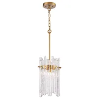 Светильник подвесной Marleen WE328.01.503 Wertmark прозрачный на 1 лампу, основание бронзовое в стиле классический 