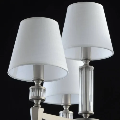 Настольная лампа ДельРей 700033004 MW-Light белая 4 лампы, основание никель металл в стиле современный  фото 5
