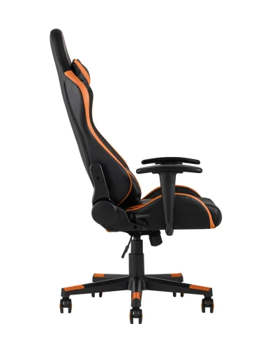 Кресло спортивное TopChairs Gallardo, оранжевое УТ000004574 Stool Group, оранжевый/экокожа, ножки/металл/чёрный, размеры - ****660*640 фото 4