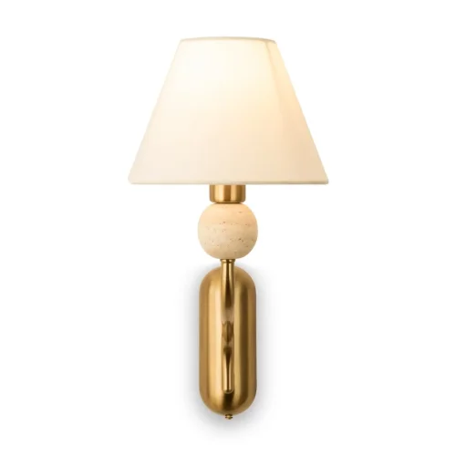 Бра Aurelia FR2058WL-01BS Freya белый на 1 лампу, основание латунь в стиле классический кантри американский фото 5