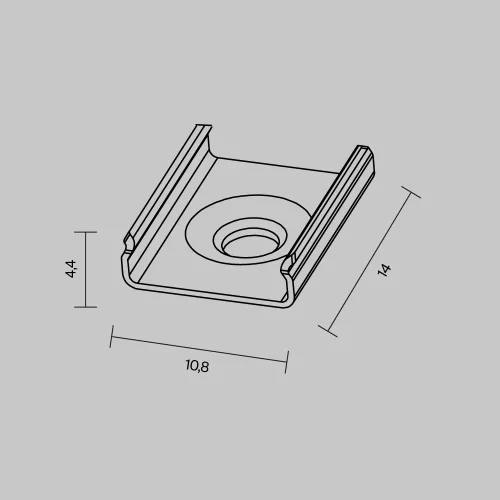 Комплект креплений (для профиля ALM-1007-S-2M) 4 шт. 642011 Maytoni цвет LED K, световой поток Lm фото 3