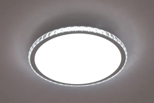 Светильник потолочный LED с пультом 10270/S LED Escada прозрачный 1 лампа, основание белое в стиле современный с пультом фото 4