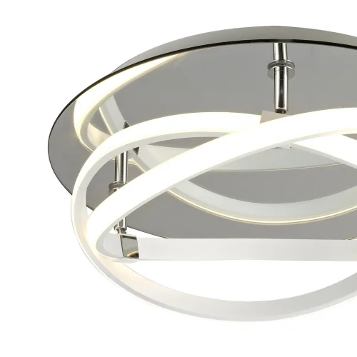 Светильник потолочный LED INFINITY 5992 Mantra белый 1 лампа, основание хром серое в стиле хай-тек кольца фото 2