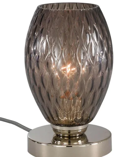 Настольная лампа P 10007/1 Reccagni Angelo чёрная серая 1 лампа, основание никель металл в стиле классический современный  фото 3